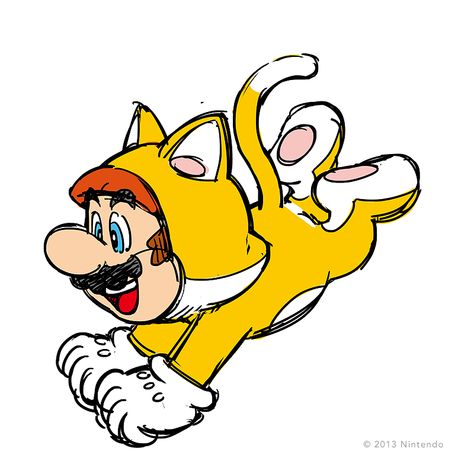 Cat Mario concept - Super Mario 3D World Cat Mario Fanart, Yoichi Kotabe, Super Mario Cat, Peach Rosalina, Mario Drawing, Cat Mario, Super Mario Maker 2, Smash Bros Wii, Super Mario 3d World