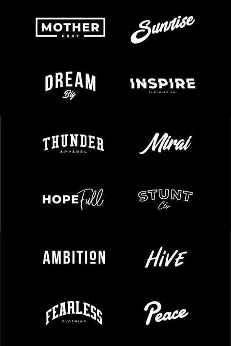 I will design an exclusive urban logo for your streetwear brand Logo Design Inspiration Streetwear, Font T Shirt Design, Fonts For Tshirt Design, Streetwear Fashion Logo Ideas, Typeface Logo Design Branding, Tee Shirt Logo Design, Logo Design Inspiration Branding Fashion, Streetwear Fashion Logo Design, Cool Clothing Brand Logos