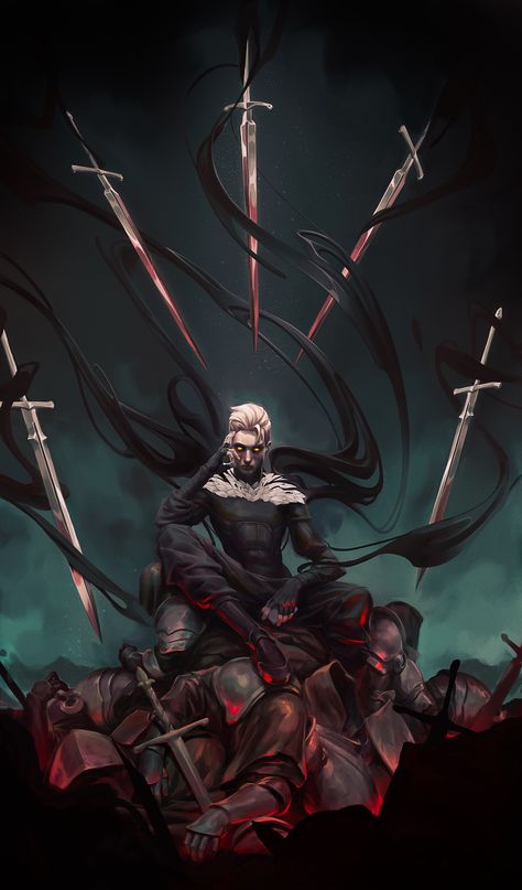 ArtStation - Amon Demonic Possession Art, Dnd God Concept Art, Dark Lord Character Design, Fantasy Gods Concept Art, D&d Gods, Fantasy Villain Art, Warlock Dnd Art, Dark God Art, Fantasy God Concept Art