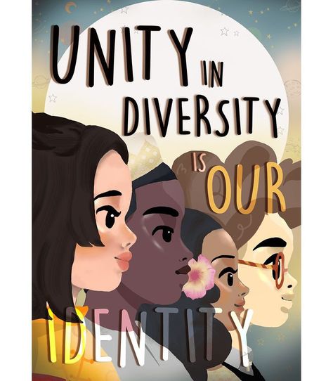 Intercultural Diversity Poster, Unity In Diversity Drawing Ideas, Diversity Poster Design, Inclusive Drawing, Unity Art Drawings, Unity Poster Ideas, Unity In Diversity Poster India, Unity In Diversity Illustration, Unity In Diversity Painting