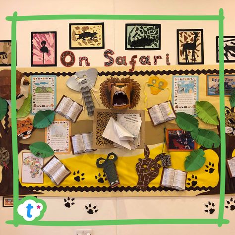 Safari Classroom, Safari Art, Eyfs Activities, 3d Animals, Nature School, Classroom Display, Teaching Teachers, On Safari, Africa Art