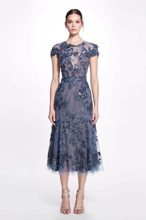 Couture Pre-Fall 2022 – Marchesa Marchesa Couture, Grecian Gown, High Low Gown, Tulle Midi Dress, Long Sleeve Cocktail Dress, One Shoulder Gown, Tulle Gown, A Line Gown, Capped Sleeve Dress