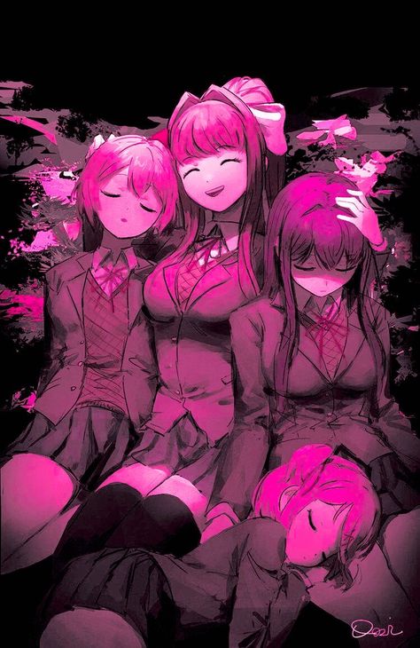 Ddlc Poster, Ddlc Wallpaper, Just Monika, Yandere Simulator Characters, Oki Doki, Scary Games, Cute Tiny Tattoos, Funny Cartoon Gifs, Beltane