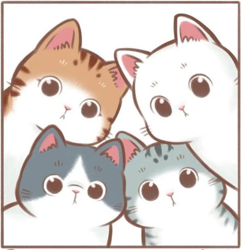 Photo - Google Photos 3 Cats Together Drawing, 3 Cats Drawing, Two Cats Drawing, Cute Kitty Drawing, Cat Cute Drawing, Draw Cute Cat, Cute Cats Drawing, Kitty Doodles, Cat Drawing Cute