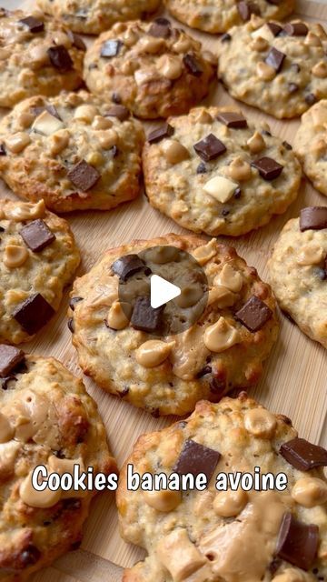 Cookie Healthy, Cookies Banane, Instagram Cookies, Cookies Healthy, Healthy Cookies, Diet Food, Cookie Desserts, Healthy Diet, Cookies Et Biscuits