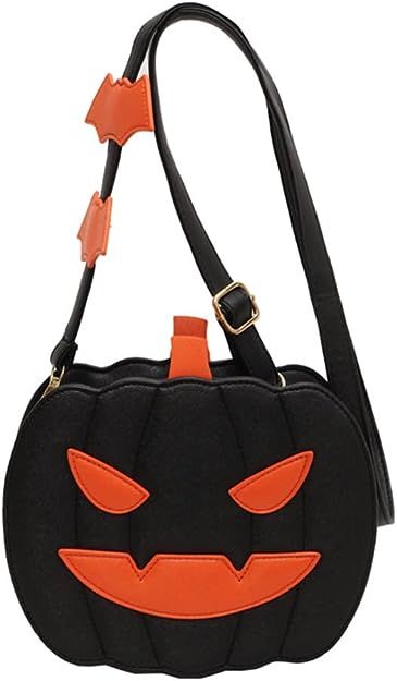 Halloween Pumpkin Crossbody Bag for Women Novelty Pumpkin Purse Halloween Devil Shoulder Bag Funny Crossbody Purse: Handbags: Amazon.com Unique Handbags, Black Pumpkin, Funny Pumpkins, Halloween Bags, Halloween Event, Unique Halloween, Pumpkin Faces, Unique Bags, Fete Halloween