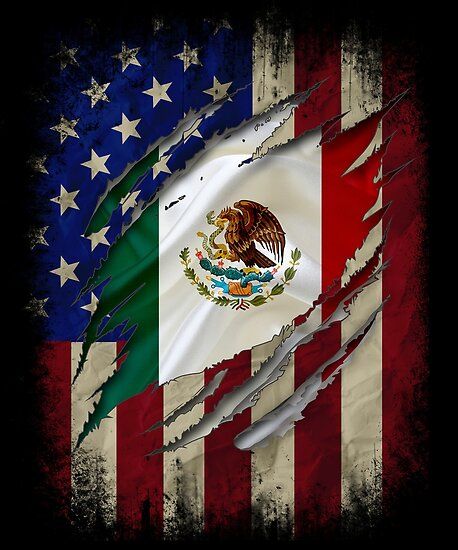 For American Mexican families that are proud of their roots and heritage, this distinctive design has the American Flag with the Mexican Flag inside. • Millions of unique designs by independent artists. Find your thing. American Flag Drawing, Mexican American Flag, Flag Drawing, Mexican Flag, Mexican American, The United States, American Flag, Canvas Print, Flag