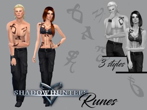 JulieBFMV's Shadowhunters Runes Tattoo Sims 4 Shadowhunters, Shadowhunters Runes, Runes Tattoo, Cc Skin, Fashion Figure Templates, Sims 4 Tattoos, Sims Packs, Rune Tattoo, The Sims 4 Custom Content