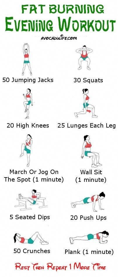 A fat-burning workout is a type of exercise routine designed to help you burn calories and reduce body fat. The key to effective fat burning is to increase your heart rate and maintain it at a moderate to high intensity for an extended period. Here's a sample fat-burning workout that combines both cardio and strength training exercises. Remember to consult with a healthcare professional before starting any new exercise program, especially if you have under #WeightLossExercisePlan Types Of Exercise For Women, Workouts To Burn Fat, Strength Training Exercises, Type Of Exercise, Types Of Cardio, Evening Workout, Lost 50 Pounds, Calorie Burning Workouts, Fat Burning Cardio