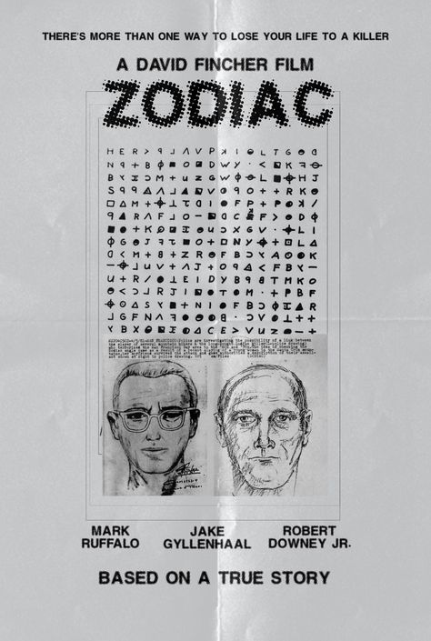 Zodiac Movie Poster, Zodiac Movie, Zodiac Film, Zodiac 2007, Zodiac Poster, Zodiac Killer, Film Posters Art, Best Movie Posters, David Fincher