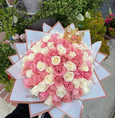 Pink White Roses Bouquet, Pink Rose Flower Bouquet, Pink And White Rose Bouquet Aesthetic, Big Pink Flower Bouquet, Flower Bouquet White And Pink, 36 Roses Bouquet, Pink And White Flower Bouquet Birthday, Pink White Flower Bouquet, Flower Bouquet Pink And White