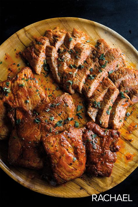 A fast, easy & delicious pork tenderloin recipe with smoked paprika + oregano from Chris Kimball's new cookbook. Dinner Pork Tenderloin, Seared Pork Tenderloin, Dinner Pork, Chicken Paella, Pork Tenderloin Recipe, Tenderloin Recipe, Paprika Pork, Milk Street, Hard Cooked Eggs