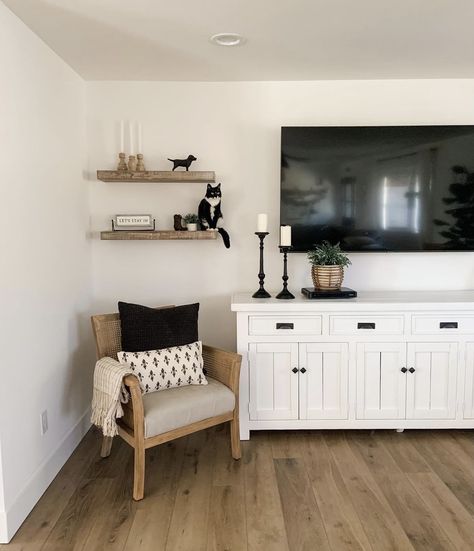 Tv above dresser bedroom