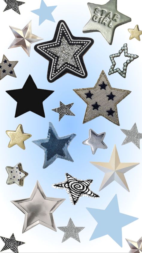 Background Stars, Star Aesthetic, Stars Background, Scrapbook Printing, Wallpaper Doodle, Y2k Wallpaper, Wallpaper Collage, Star Background, Collage Background