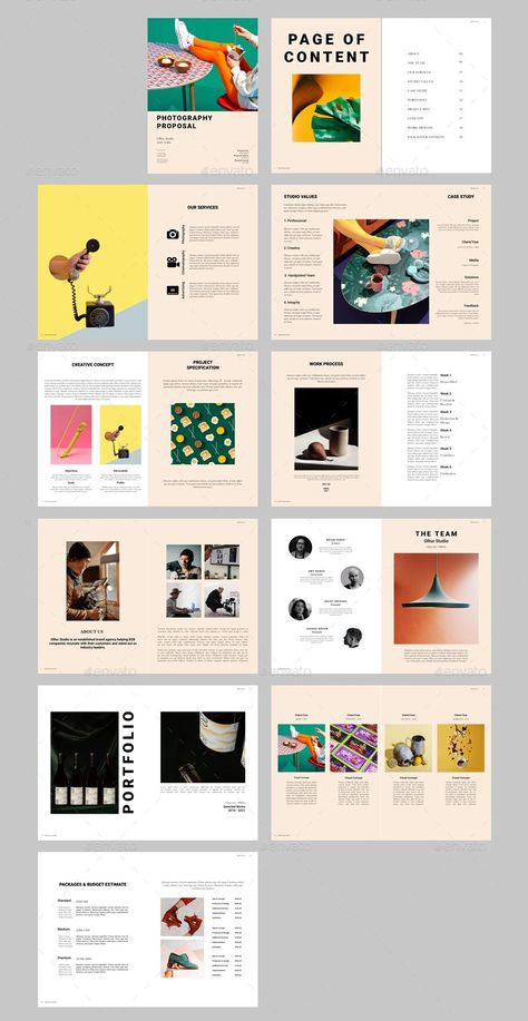 Creative Document Layout, A4 Document Layout Design, Proposal Template Design Creative, Business Proposal Cover Page, Client Proposal Design, Graphic Design Proposal Template, Photography Proposal Template, Sponsorship Proposal Design Layout, Proposal Design Layout Creative