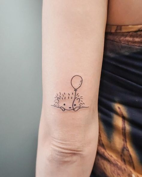 The Cutest Pet Tattoo Designs 5 Labradoodle Tattoo, Small Pet Tattoos, Hedgehog Tattoos, Summer Meaning, Cute Tattoo Design, Tattoos For Women Cat, Sweet Pea Tattoo, Hedgehog Tattoo, Funny Tattoo