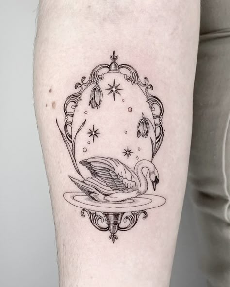 Tattoos • Instagram Sleeping Beauty Tattoo, Mirror Tattoos, Swan Tattoo, Tattoos Instagram, Princess Tattoo, Bunny Tattoos, Floral Tattoo Sleeve, 1 Tattoo, Discreet Tattoos