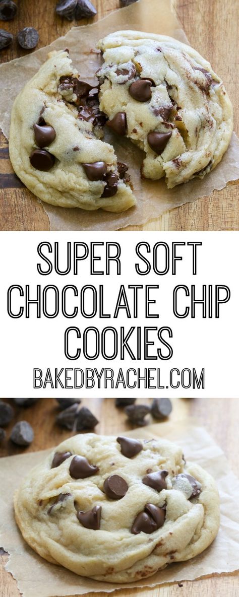 Extra Soft Chocolate Chip Cookies, Super Chewy Cookies, Half Baked Cookie Recipe, Cookies That Stay Soft, Big Soft Chocolate Chip Cookies, Half Baked Cookies, Soft Batch Cookies, Oreo Desserts, Resepi Biskut