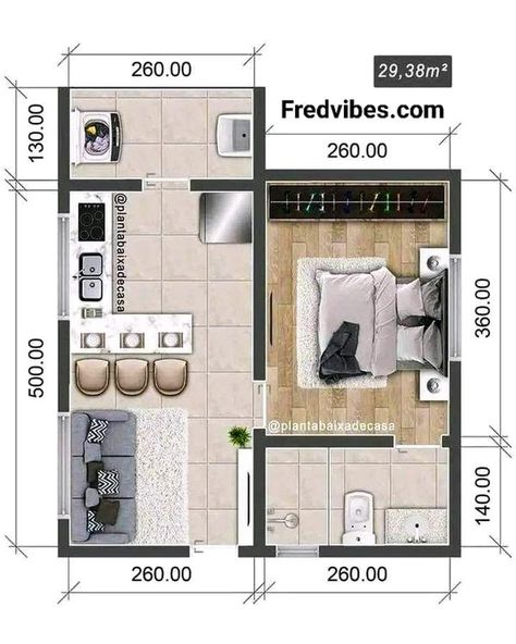 Small Apartment Plans, Studio Apartment Floor Plans, Small House Blueprints, Small Apartment Building, Arusha Tanzania, Garage Guest House, Small House Layout, Modern Small House Design, Small House Floor Plans