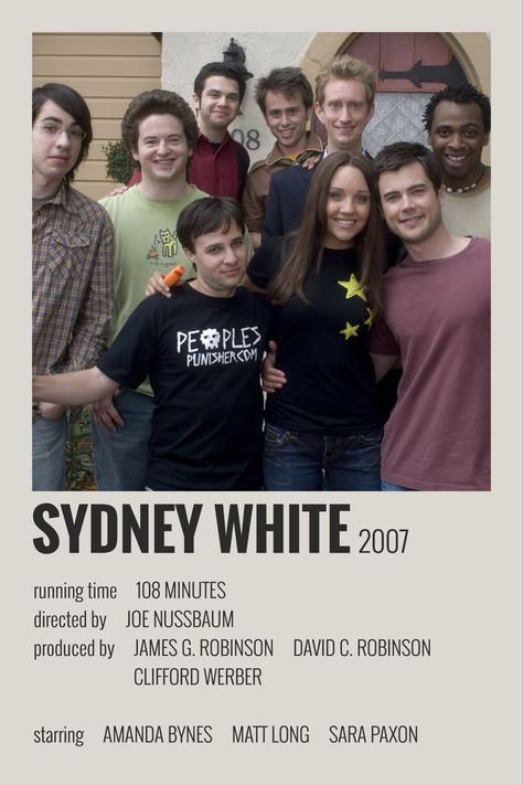 Sydney White Movie Poster, Sydney White Movie, Polaroid Room, Movie Watchlist, 2000s Posters, Sydney White, Summer Movies, 2000 Aesthetic, Journal Photos