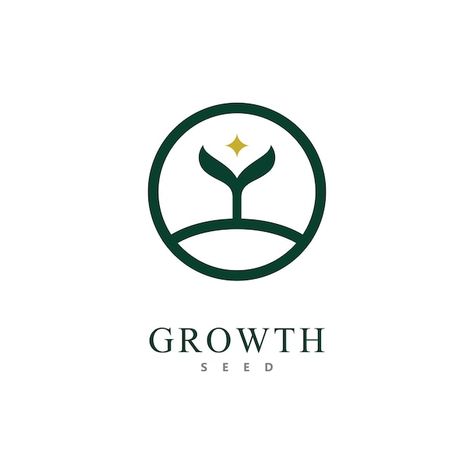 Seed Logo Design Ideas, Sprout Logo, Sprout Growing, Seed Logo, Logo Garden, Church Building Design, Coin Logo, Seed Pots, Startup Logo