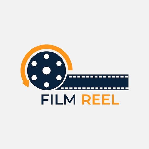 Vector absract film reel modern emblem l... | Premium Vector #Freepik #vector #silhouette-logo #film-logo #old-movie #video Movie Logo Design Ideas, Film Logo Ideas, Film Logo Animation, Reels Logo, Film Studio Logo Design, Reel Logo, Logo For Film Production, Movies Logo, Film Company Logo Design Inspiration