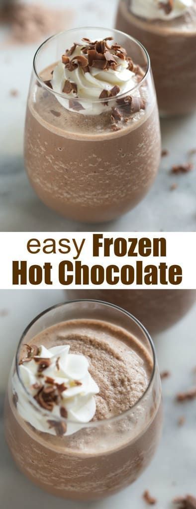 Frozen Hot Chocolate Recipe, Oreo Milkshake, Resep Smoothie, Frozen Hot Chocolate, Cup Of Hot Chocolate, Hot Chocolate Drinks, Chocolate Chocolate, Hot Chocolate Recipes, Sweet Snacks Recipes