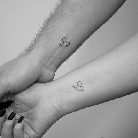 Tattoo For Couple, Couple Tattoos Unique Meaningful, Small Couple Tattoos, Couple Tattoos Unique, Half Heart, Tattoos Unique, Aesthetic Tattoos, Heart Tattoos, Matching Couple Tattoos