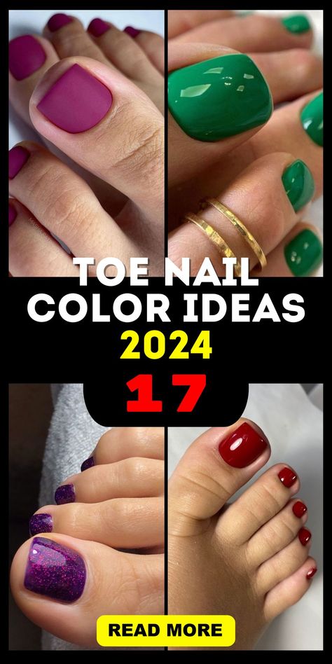 A Spectrum of Style: Toe Nail Color 17 Ideas for 2024 Toenail Polish Colors For Pale Skin, Spring Color Pedicure Toenails, Hot Toenail Colors, Pedi Nails Designs, May Toe Nail Colors, Toenail Spring Colors, Tie Nail Colors, May Pedicure Colors, Pedicure Gel Colors