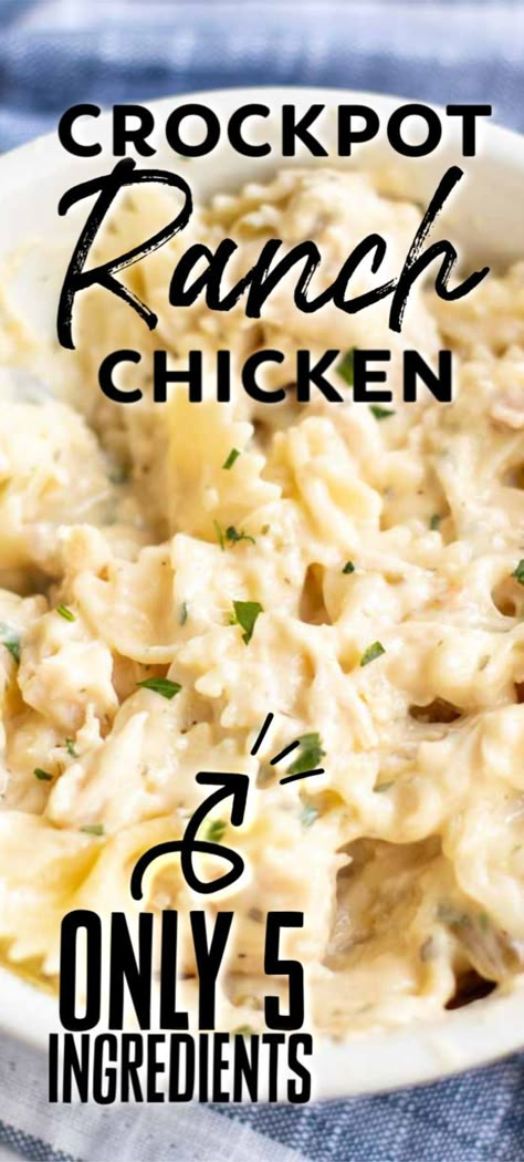 Ranch Chicken Crockpot, Creamy Ranch Chicken, Dinner Videos, Chicken Crockpot Recipes Easy, Easy Crockpot Dinners, Creamy Ranch, Crockpot Dishes, Chicken Slow Cooker Recipes, Ranch Chicken