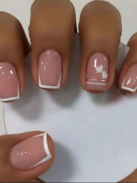 Short French Nails, Short French Tip Nails, Nail Shapes Square, Nail Hacks, Toe Polish, French Tip Nail Designs, Square Nail Designs, Shoulder Tattoos, French Nail Art