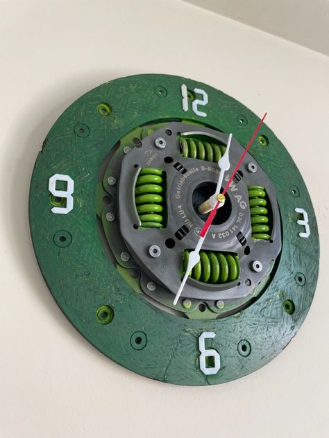 Car Engine Parts, Garage Clock, Car Part Art, Car Parts Decor, Garage Furniture, Airplane Wall Art, Personalized Clutch, Airplane Wall, Car Part Furniture