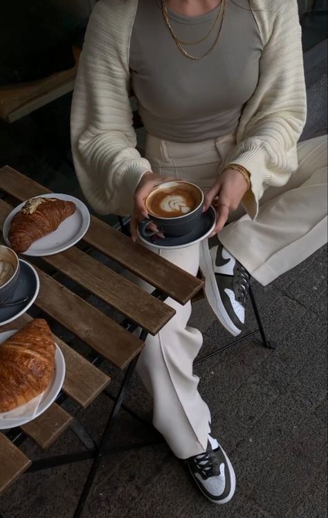 French Breakfast Aesthetic, Breakfast Outfit, For Instagram Post, Coffee Date Outfits, Breakfast Aesthetic, Coffee Outfit, French Breakfast, French Coffee, Coffee Dates