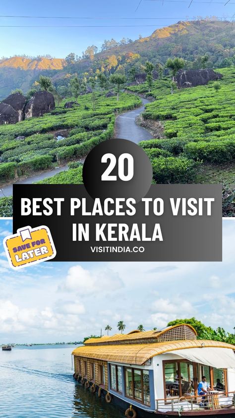 Best Tourist Places to Visit in Kerala | Kerala Tourism Kerala Tourism Places To Visit, Places To Visit In Kerala, Kerala Places, Kerala Trip, Kerala Travel, College Tour, 3 Days Trip, Visit Places, Kerala Tourism