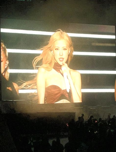 Rose Blackpink Concert, Rosé Born Pink Concert, Rosé Bornpink Tour, Rosé Concert 2022, Concert Aesthetic Blackpink, Rose Concert Photos, Rosé 90s, Rose Blackpink Aesthetic, Rosé Pink Aesthetic