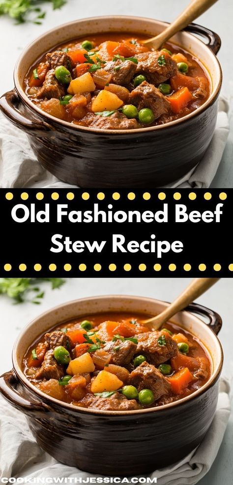 Need a delicious meal that the whole family will love? Discover this Old Fashioned Beef Stew, a classic among beef recipes that combines savory ingredients for a satisfying and nourishing dinner option. Classic Beef Stew Recipe, Old Fashioned Beef Stew, Ground Recipes, Classic Beef Stew, Hearty Beef Stew, Beef Casserole Recipes, Ground Beef Recipes Easy, Ground Beef Recipes For Dinner, Tender Beef