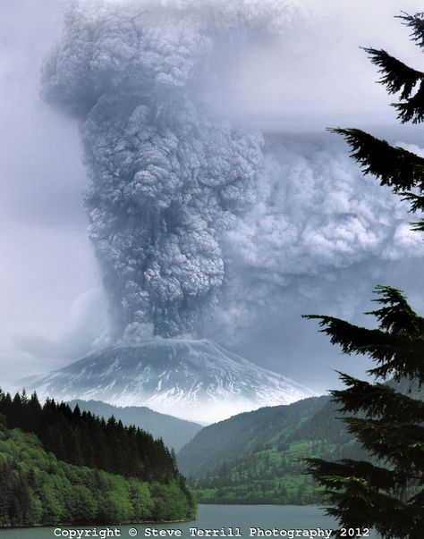 Mt. St. Helens viewed from Yale Lake on May 18th 1980 Mt St Helens, Mount St Helens, Oregon Life, Saint Helens, Prepper Survival, St Helens, Wild Nature, Great Pictures, Great View