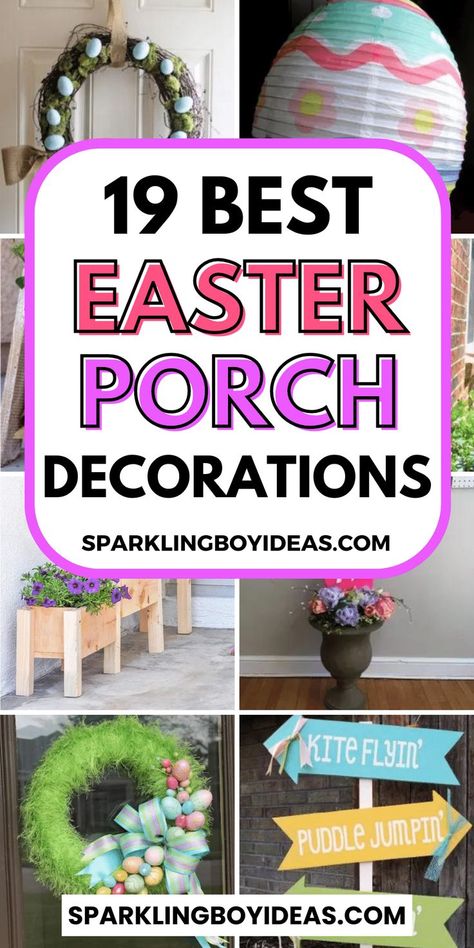 Create a warm and inviting entrance with our collection of Easter porch decorations. From charming Easter porch signs to beautiful Easter porch wreaths, add a touch of spring to your home. Explore our collection of DIY Easter porch decor ideas, including Easter bunny porch decorations, egg porch decorations, and more. Create a cheerful Easter theme with our collection of Easter porch decorating ideas, front porch decorations, outdoor porch decorations, and other DIY easter porch decorations. Easter Porch Signs, Spring Outdoor Decorations, Easter Front Porch Decor, Easter Front Porch, Easter Porch, Spring Outdoor Decor, Easter Porch Decor, Rustic Easter, Spring Porch Decor