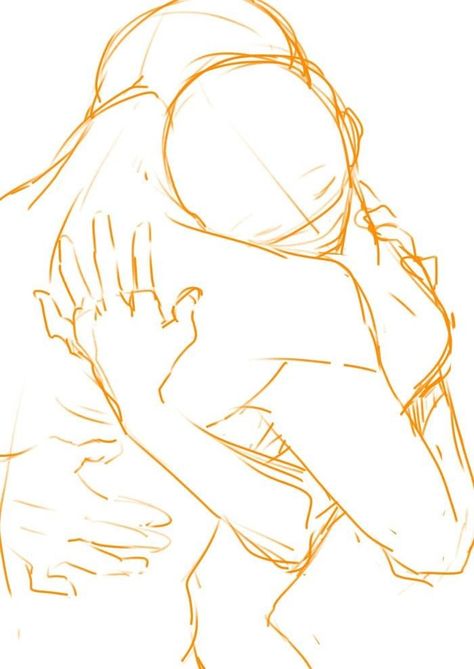 Hug Pose, Hugging Drawing, Couple Poses Reference, Drawing Refs, Figure Drawing Reference, Pose Ref, Poses References, Couple Drawings, Art Poses