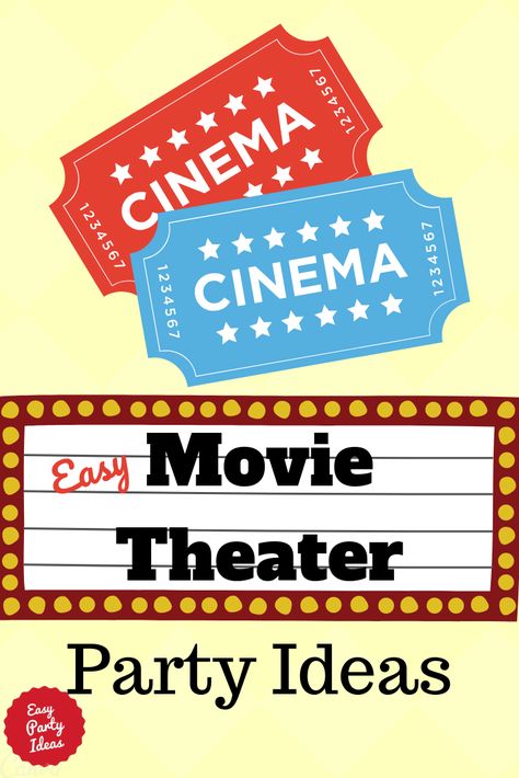 How to Host a MovieTheater Party | Easy Party Ideas and Games #movieparty #partyideas #easypartyideas Movie Day At School Ideas, Theater Party Ideas, Birthday Movie Night Ideas, Movie Theater Party Ideas, Movie Star Party, Movie Theater Party, Easy Party Ideas, Godzilla Party, Theatre Party