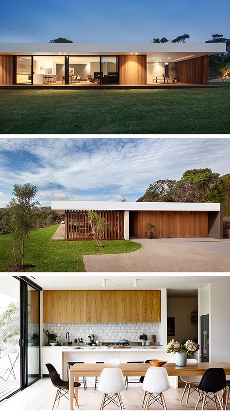 Blairgowrie 2 Pavilion by InForm Design on the Mornington Peninsula in Australia Brighton Houses, Australia House, Glass Pavilion, A Modern House, Casa Country, Mornington Peninsula, Modern Architecture House, Sustainable Architecture, Facade House