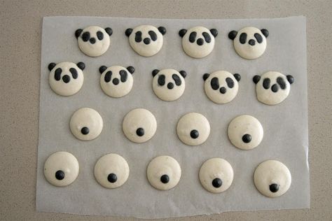 Bear Macarons, Making Macarons, Panda Birthday Party, How To Make Macarons, Harry Birthday, Boys 1st Birthday Party Ideas, Panda Birthday, Panda Party, Shower Desserts