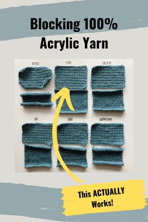 Blocking Acrylic Yarn, How To Block Acrylic Yarn Crochet, Blocking Acrylic Yarn Crochet, Crochet Blocking How To, Diy Blocking Board Crochet, How To Block Crochet Work, Crochet Acrylic Yarn Projects, Diy Crochet Blocking Board, Acrylic Yarn Crochet Projects