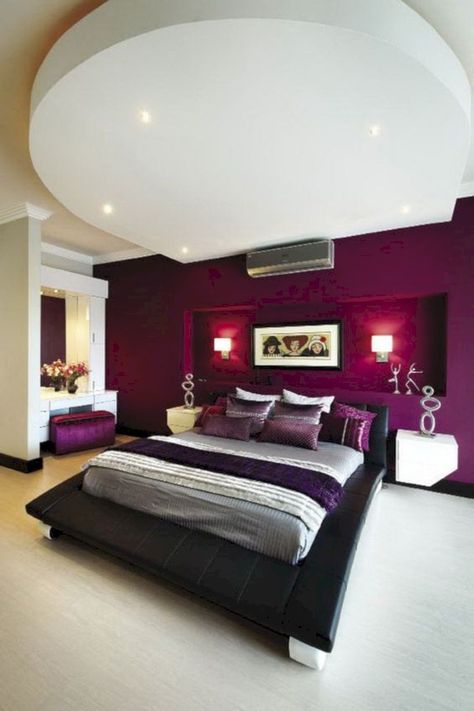 awesome 15 Inspiring Monochromatic Bedroom Ideas https://matchness.com/2018/02/04/15-inspiring-monochromatic-bedroom-ideas/ Purple Bed, Bedroom Paint Colors Master, Adult Bedroom, White Dove, Purple Walls, Bedroom Color Schemes, Bedroom Paint Colors, Trendy Bedroom, Maximalism