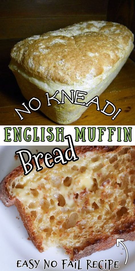 English Muffin Toasting Bread, Muffin Loaf, English Muffin Bread Recipe, Restless Chipotle, English Muffin Bread, Muffin Bread, Loaf Recipes, Soft Pretzels, No Knead