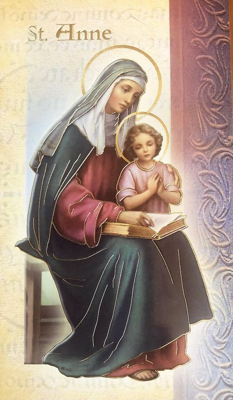 St Anne Prayer, Novena Prayers Catholic, Subject Design, Saint Agatha, Saint Anne, Mary Pictures, Virgin Mary Art, Saint Ann, Novena Prayers