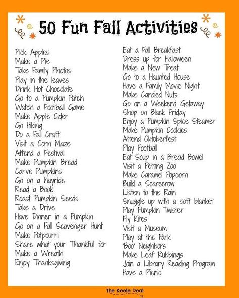 50 Fun Fall Activities Free Printable - Fall is just around the corner, with cool nights and crisp leaves. I'm getting excited to wear scarves and boots, and eat all things pumpkin! To make the most of your fall check out these fall family activities that will be fun for the whole family. 50 Fall Activities for the whole family From Pumpkin Patches to Apple Pie. thekeeledeal.com Fall Activities For Kids, Fall Family Activities, Fall Family Fun, Toddler Activity Board, Fall Stuff, Mom Planner, Fun Fall Activities, Fall 23, Autumn Activities For Kids