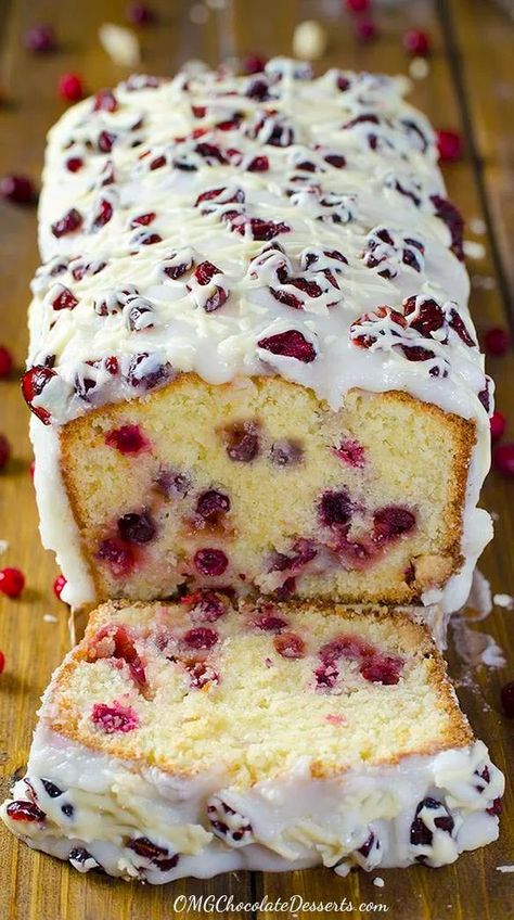 Banoffee Pie, Christmas Cranberry Pound Cake, Cranberry Pound Cake, Easy Dessert Recipes Christmas, Christmas Cranberry, Resipi Kek, Aktiviti Kanak-kanak, Christmas Desserts Easy, Cranberry Bread