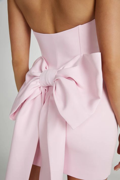 Shop Birthday Dresses Online - MESHKI U.S Bow Mini Dress, Bridal Styling, Cute Homecoming Dresses, Micro Mini Dresses, Looks Party, Grad Dresses, The Invisible, Strapless Mini Dress, Hoco Dresses