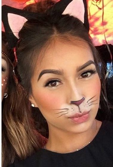 Easy Cat Makeup Halloween Kids, Mouse Makeup Halloween, Mice Makeup Halloween, Cat Makeup For Kids, Black Cat Face Paint, Cat Face Paint Easy, Cat Costume Makeup, Mouse Make Up, Cat Face Paint